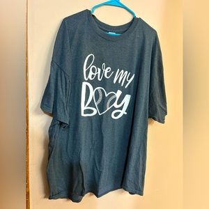 Womens plus size baseball tshirt